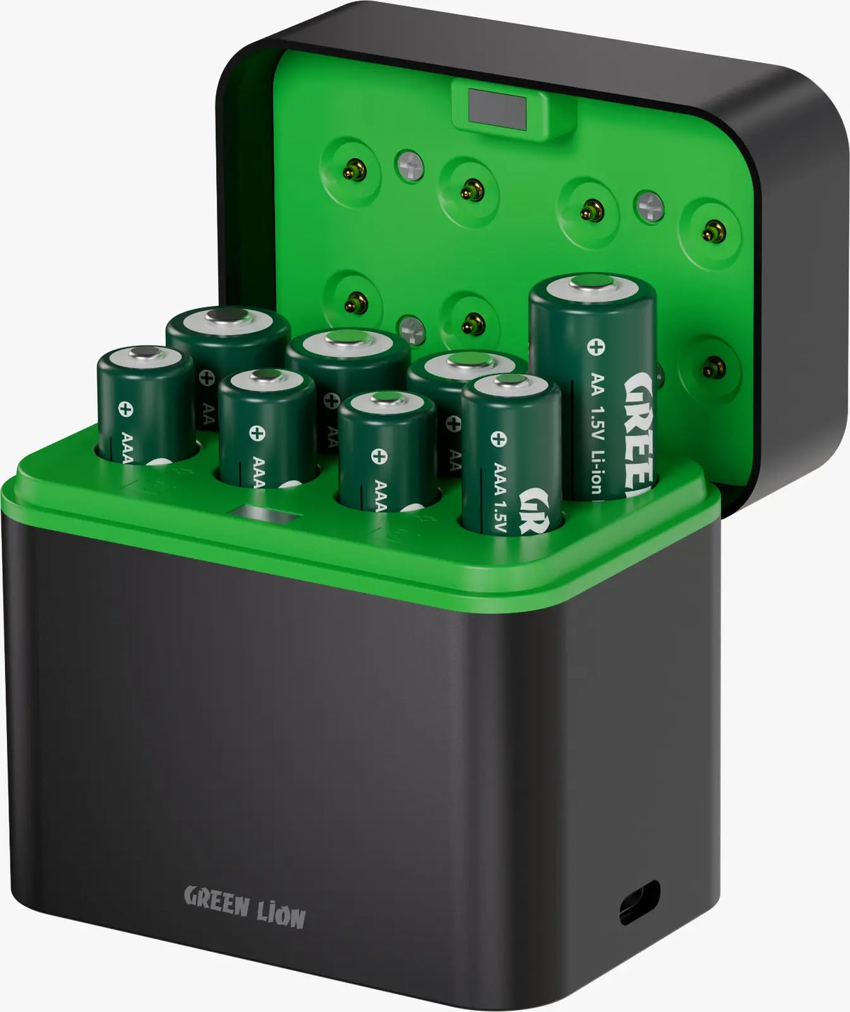 Green Lion Rechargeable 4 Aa 4 Aaa Battery Dock USB C