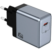 Green Lion Gan Premium Eu Plug Wall Charger PD 45w Gray