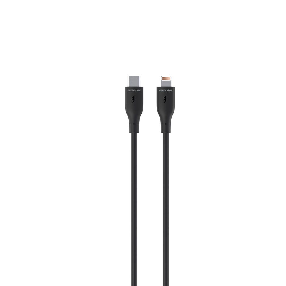Green Lion USB C to Lightning Pvc Cable Black