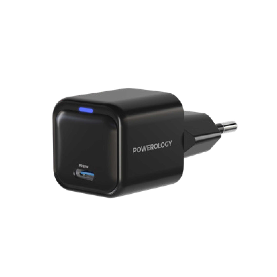Powerology Ultra Compact Gan Charger PD 20w Eu Black