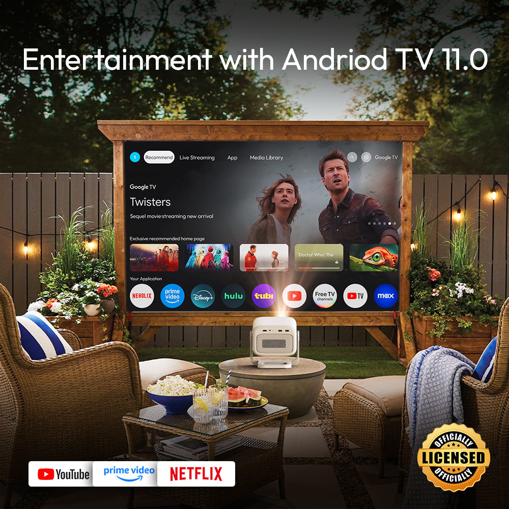 جهاز بروجكتر باينتنك 20800 مللي امبير مع حامل قابل للتعديل Byintek UFO U90 Max GTV Mini Projector