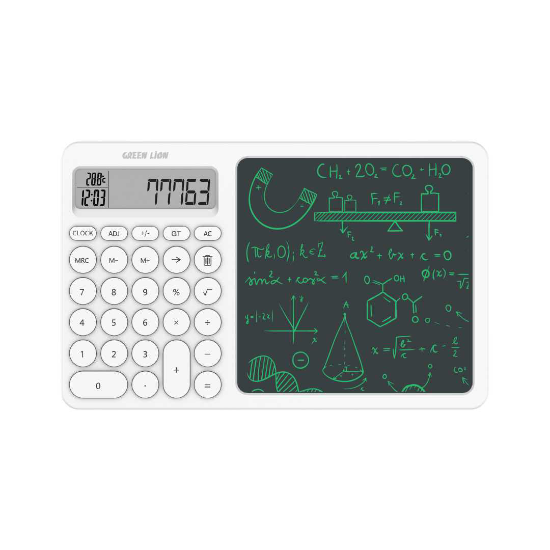 Green Lion Calcwrite Pro Calculator Writing Pad Combo White