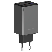Powerology 65w Gan Multi Port Travel Adapter Grey