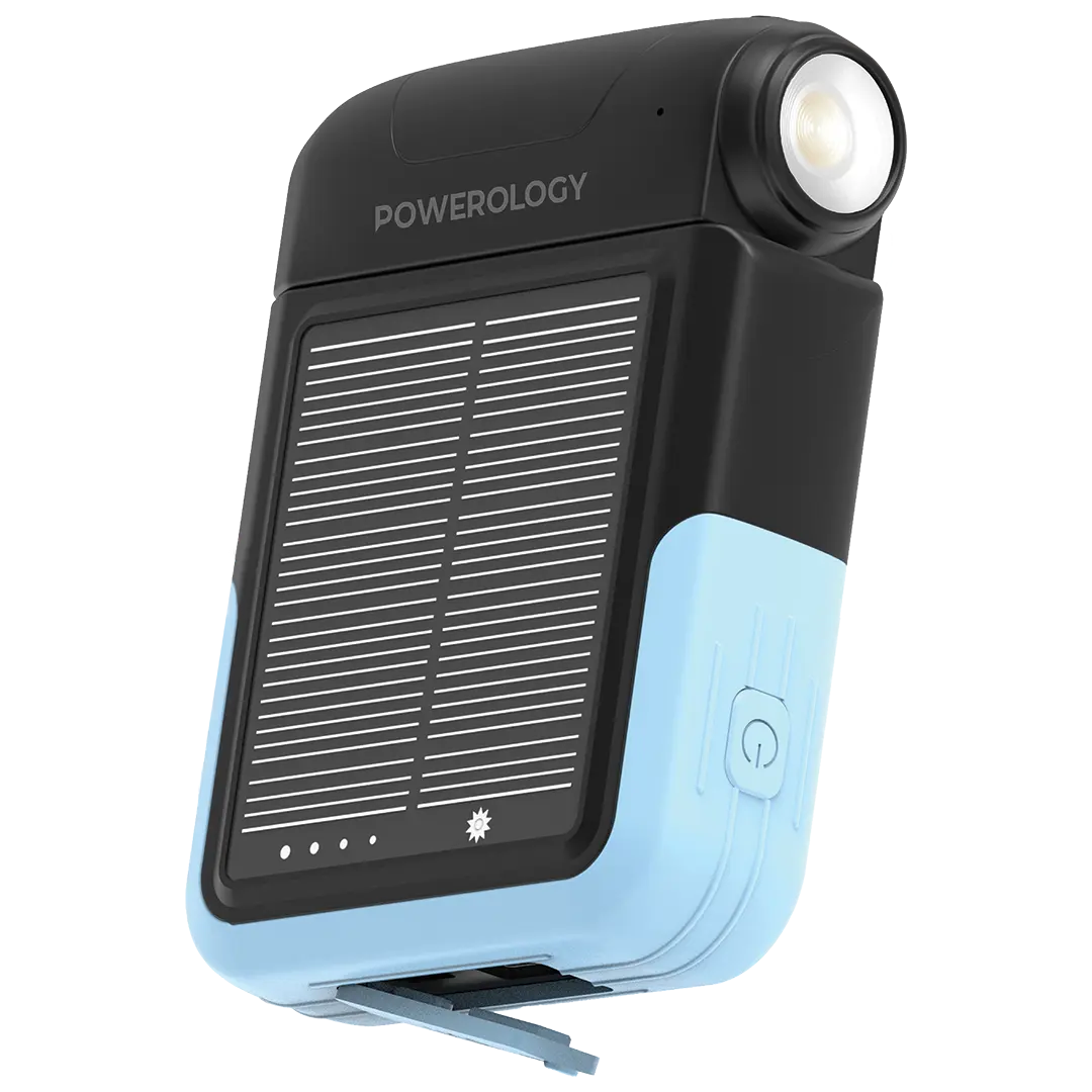 Powerology Sante 10000mAh Solar Power Bank Black