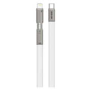 Green Lion 2 in 1 Ultra Thin USB C Braided Cable White