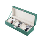 Green Lion Elegant Watch Box 6 Slots Green Normal with Glass
