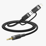 Green Lion 2 in 1 Audio Cable 1m USB C Lightning to 3 5 Mm Aux