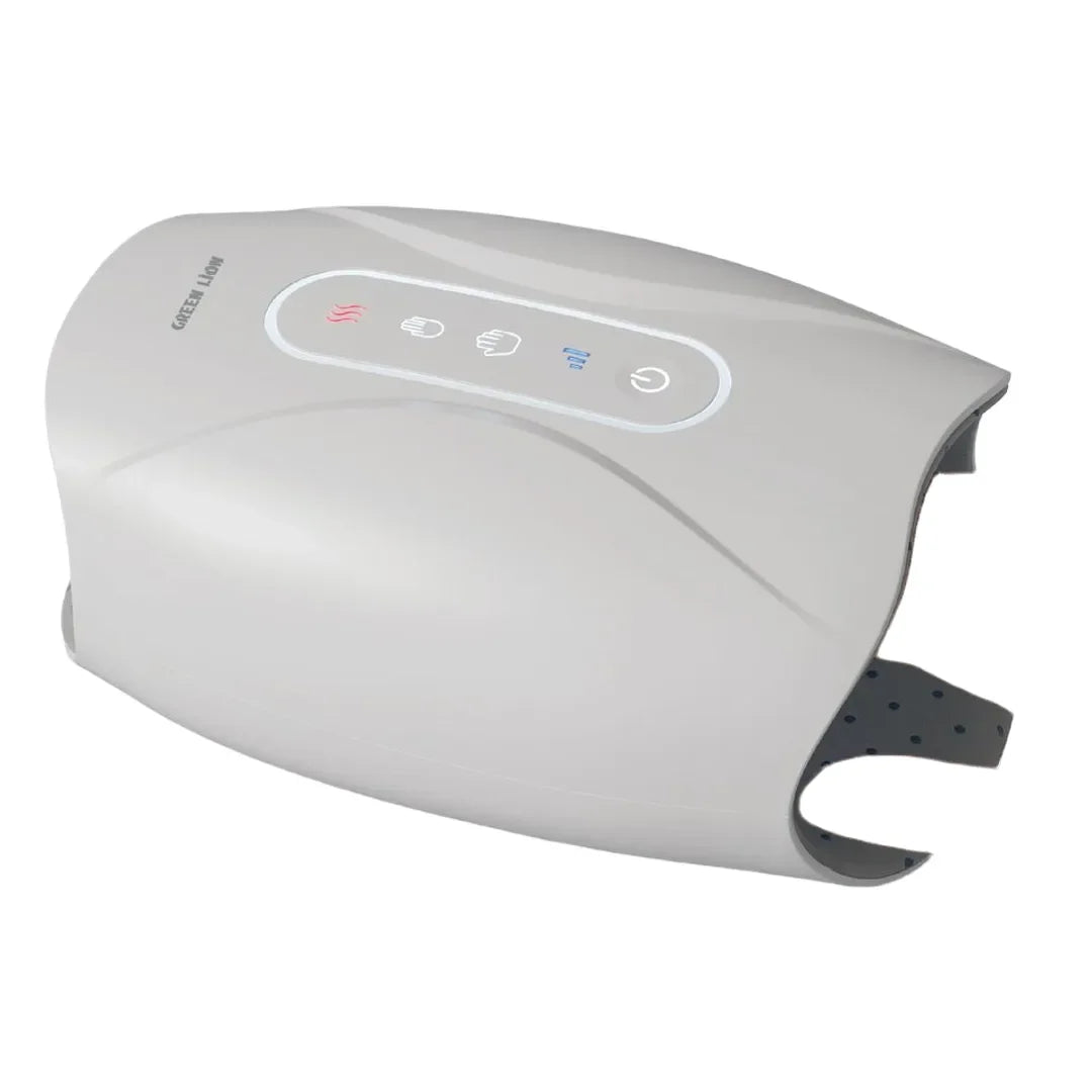 Green Lion Hand Massager with Heatand Compression - White