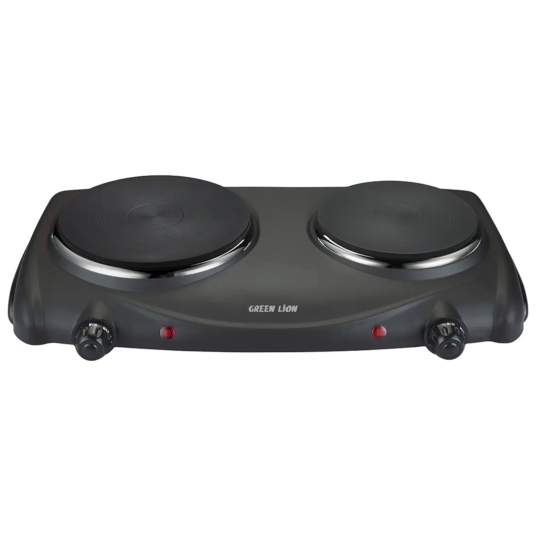 Green Lion Electric Stove Double Hot Plate Black