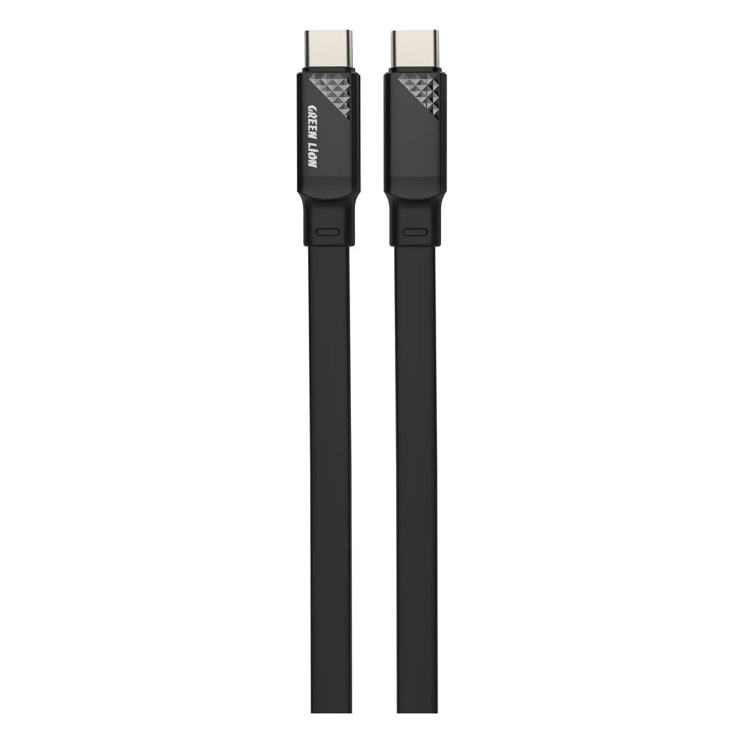 Green Lion Silicone USB C to USB C Tpe Cable Black