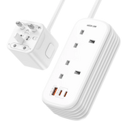 Green Lion Gs 600 Power Strip USB C USB A 2 Uk AC Outlets PD 30w White