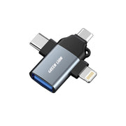 Green Lion 3 in 1 Otg Lightning Micro Type C Gray