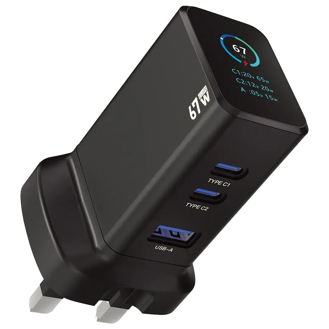 Powerology Ganex 67w Multi Port Adapter Black