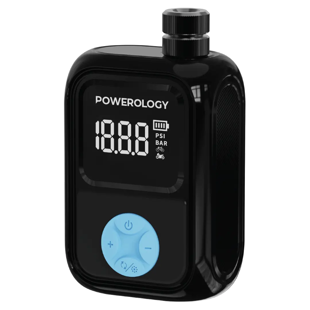Powerology Portable Electric Tire Inflator Black