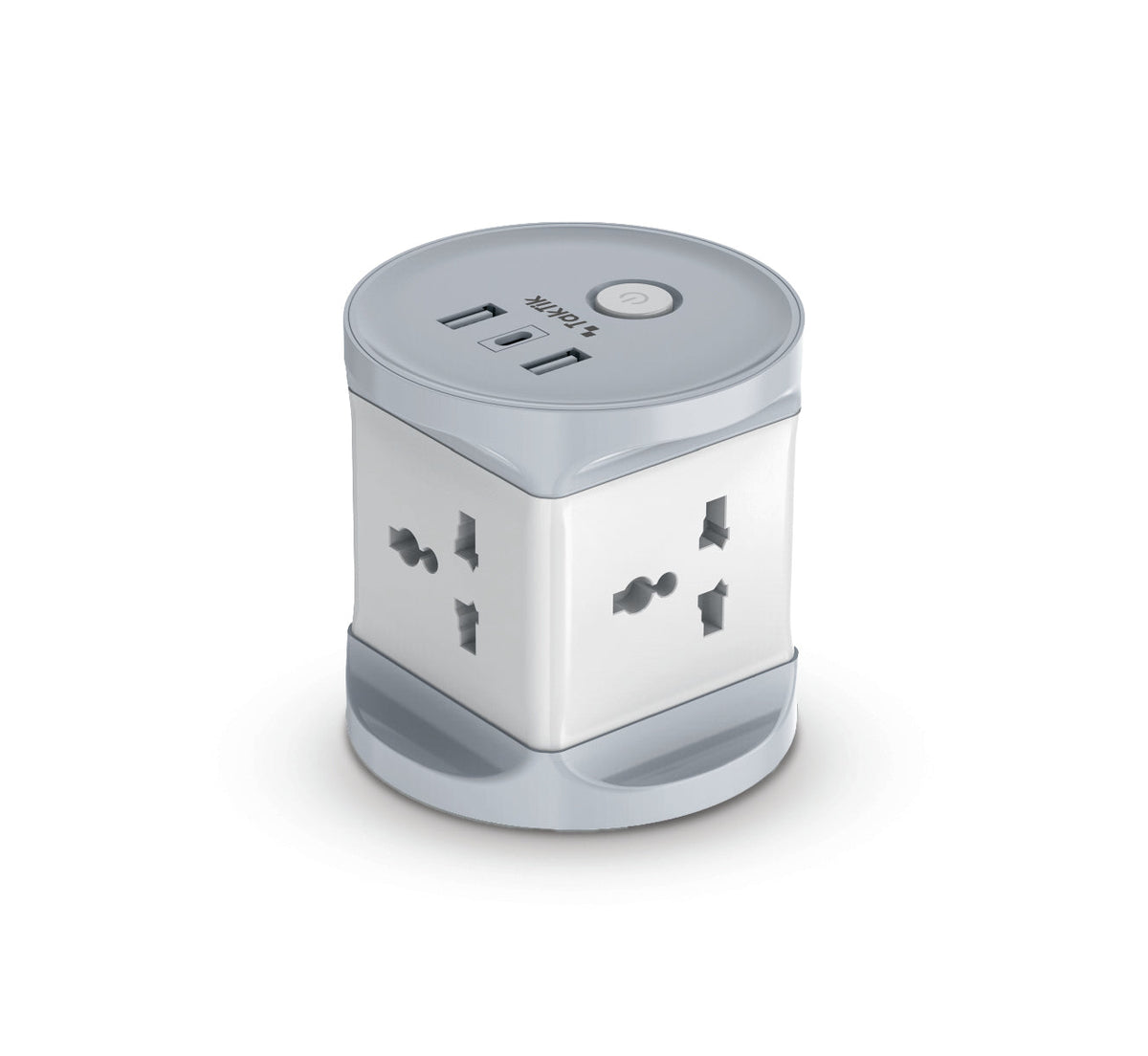 توصيلة كهرباء تكتك 3 مخارج مع USB بطول متر 2500 واط Taktik Cube Power Socket