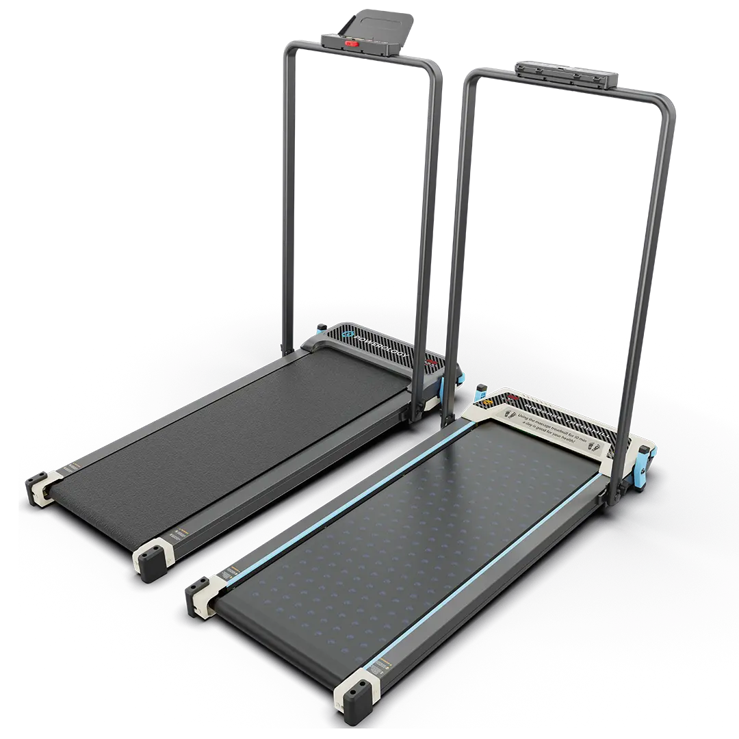 Powerology 2 in 1 Foldable Treadmill with Massage Pad Black