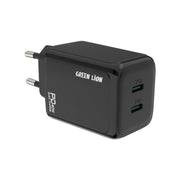 Green Lion 40w Dual PD Wall Charger with USB C to Lightening Cable 1m Eu Black