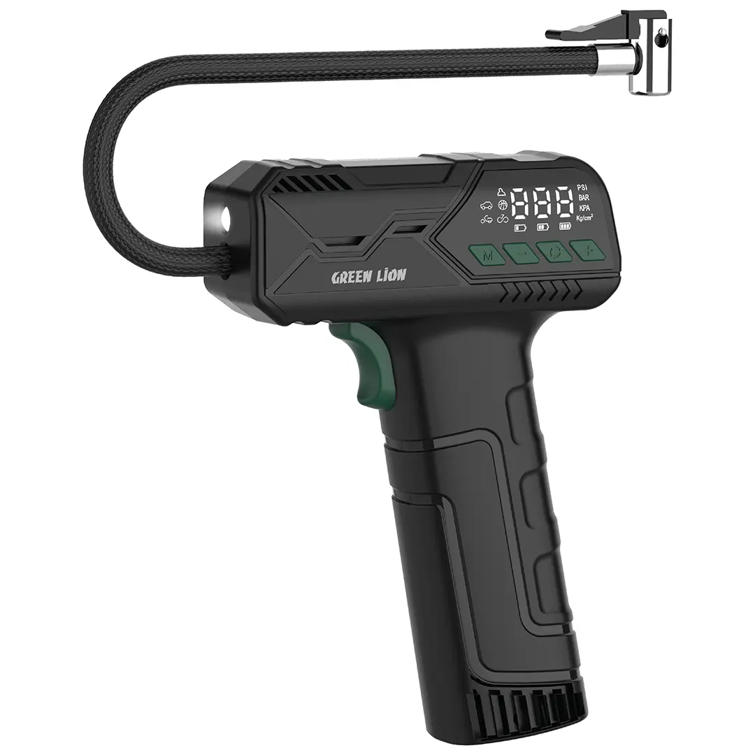 Green Lion Hyper Air Portable Tire Inflator 150 PSI - Black