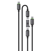 Powerology Argos Dual USB C Cables with Connector Grey