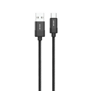 Green Lion USB A to USB C Braided Cable 15w Black