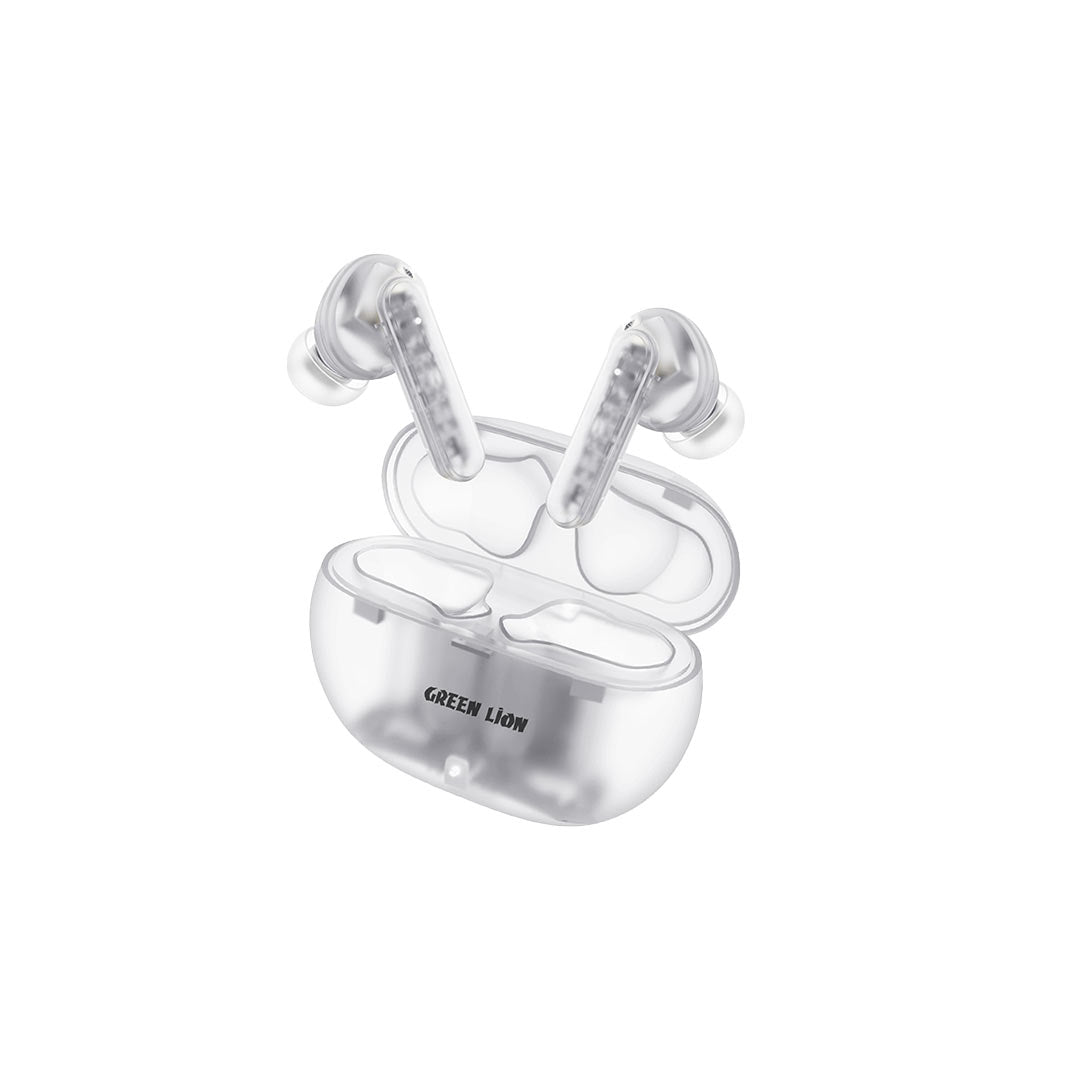 Green Lion Transparent Pro 2 Wireless Earbuds White