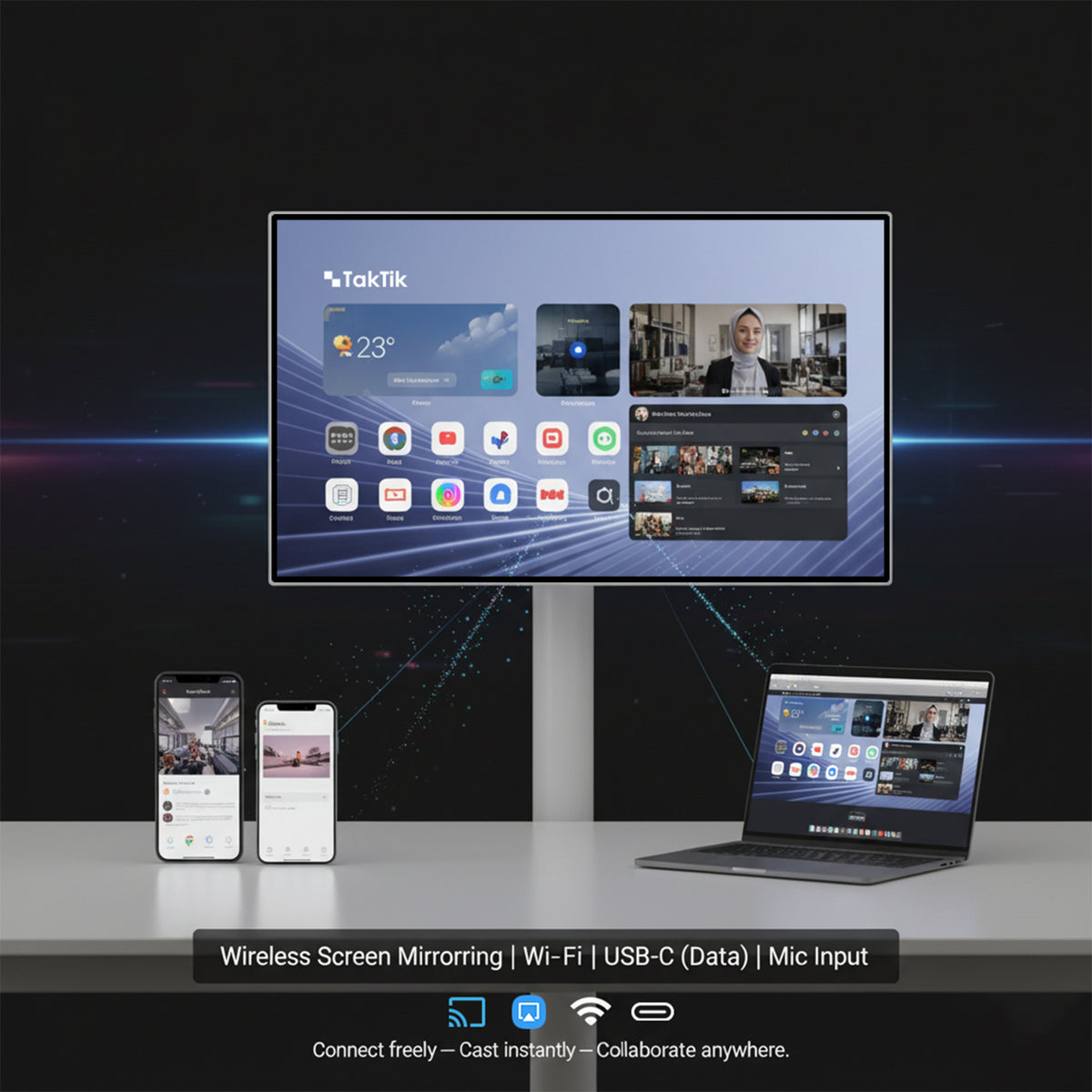 شاشة متنقلة اندرويد لمس ذكية تكتك مع ستاند مدمج 21.5 بوصة Taktik Floor Standing Smart Screen | Taktik Floor Standing Smart Android Touch Screen with Built-in Stand, 21.5-inch | صورة المنتج 9 / Product image 9