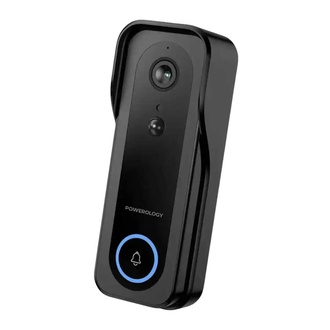 Powerology Smart Doorbell Camera Black