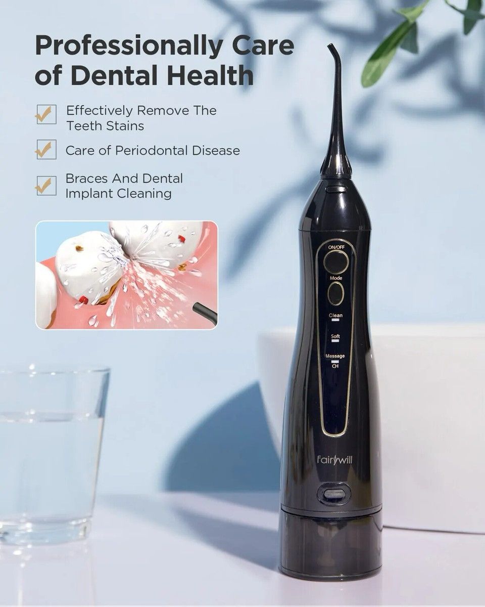 جهاز خيط الأسنان المائي فيري ويل 300 مللي Fairywill Oral Care 5020E Water Flosser