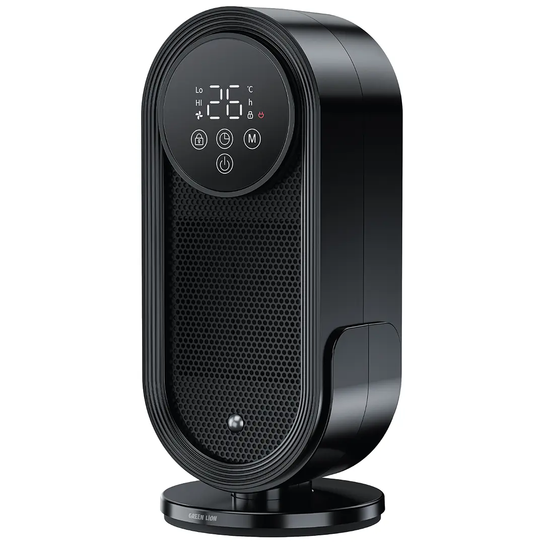 Green Lion Heater Litewith Remote Control 1500 W - Black