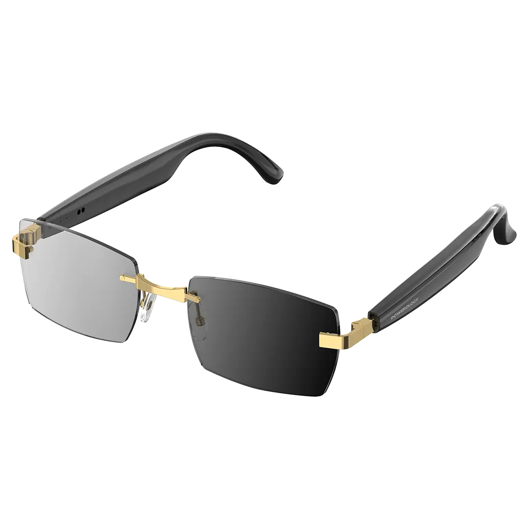 Powerology Cannes Smart Audio Sunglasses Gold Black