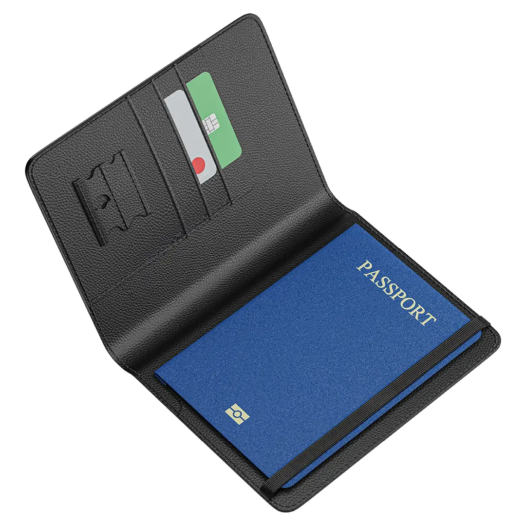 Green Lion Pass Track Passport Holder Black