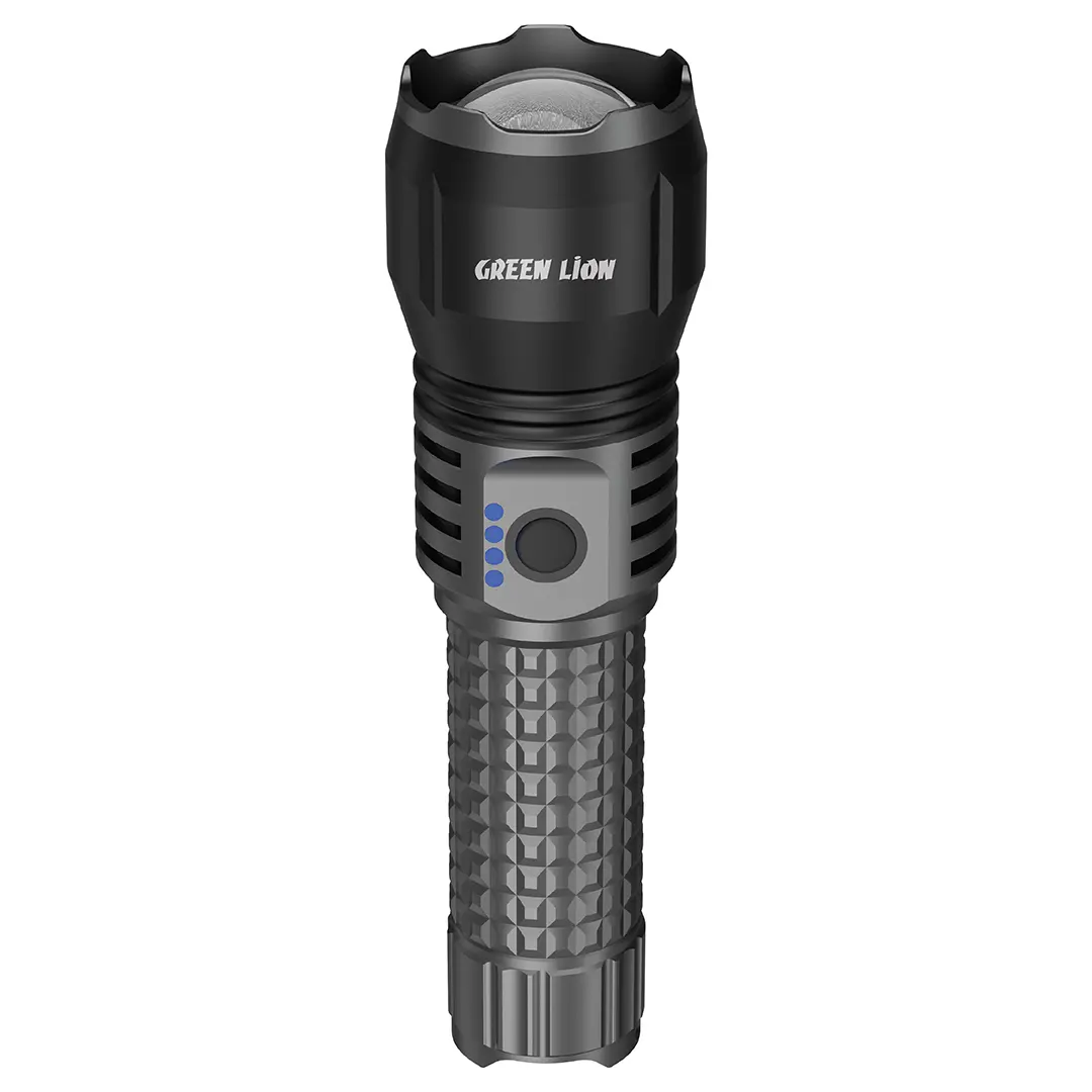Green Lion Hunter Portable LED Torch Grey