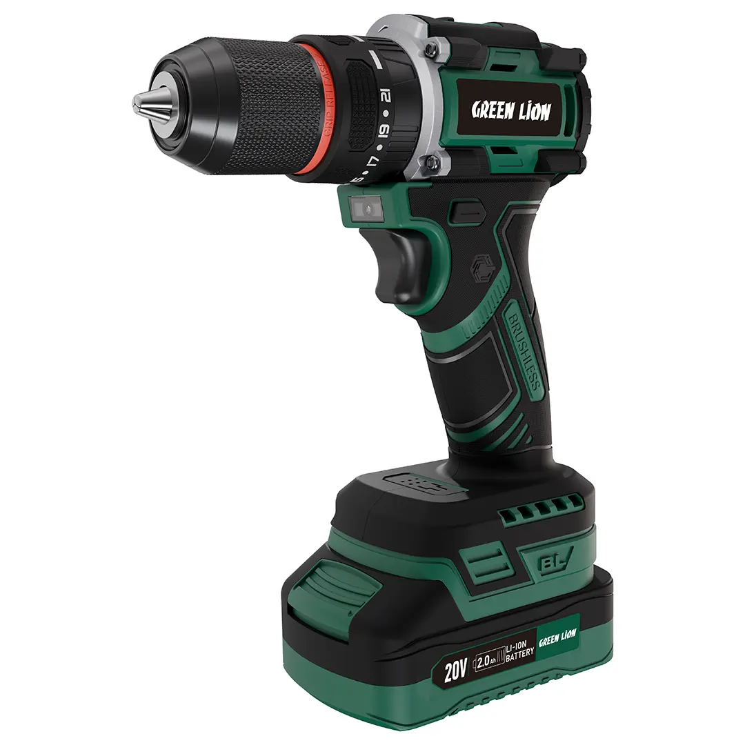 Green Lion GD-14 Power Pro Cordless Hammer Drill 20 V 2.0 Ah Battery