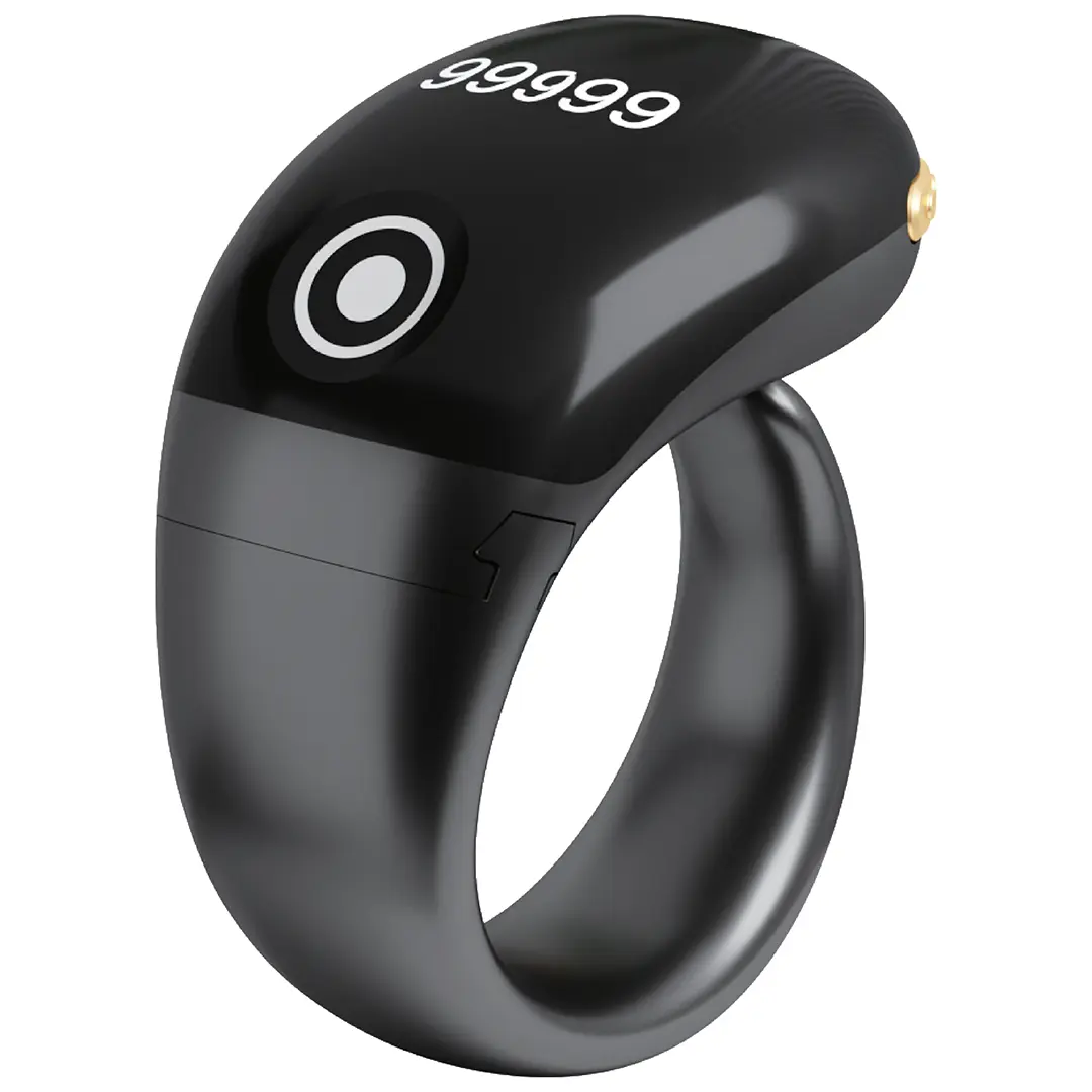 Green Lion Smart Zikr Ring with OLED Display Black