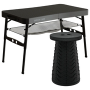 Green Lion Foldable Travel Camping Table Stool Black