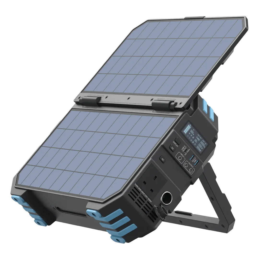 Powerology Helio 1600w Portable Solar Power Generator Black