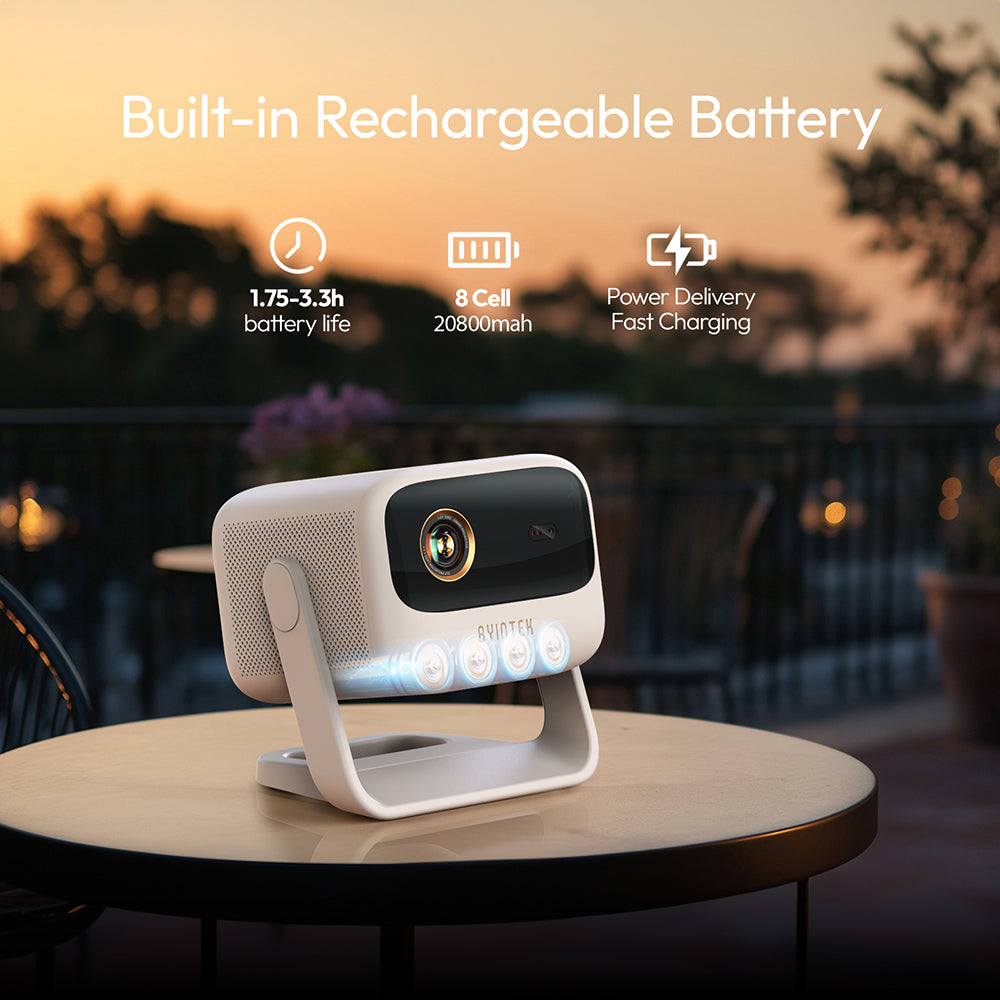 جهاز بروجكتر باينتنك 20800 مللي امبير مع حامل قابل للتعديل Byintek UFO U90 Max GTV Mini Projector