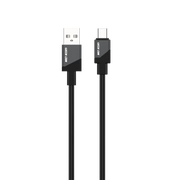 Green Lion USB A to USB C Silicone Cable Black