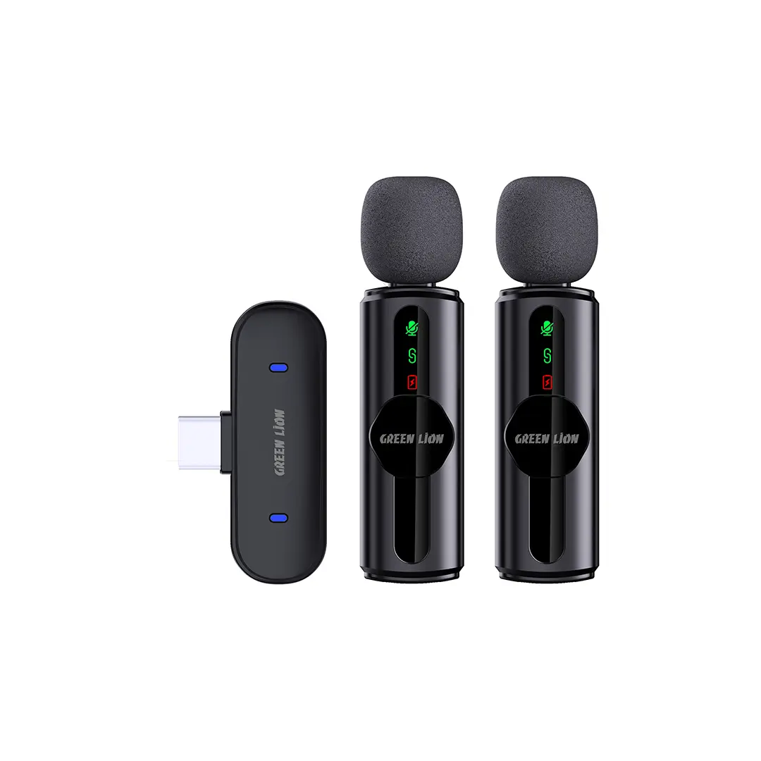 Green Lion Microphone 3 Level Noise Cancellation Black