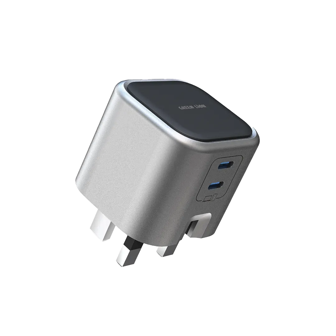 Green Lion Gan Adapter 45w 2 USB C Ports Grey