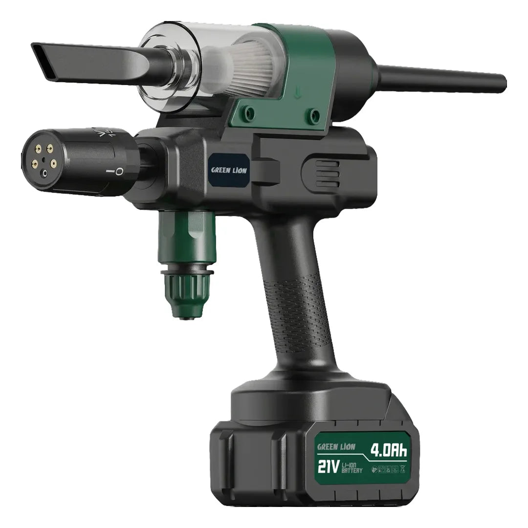 Green Lion Trio Wash Gun 13000 m Ah-Car Wash-Vacuum-Air Blower - Black