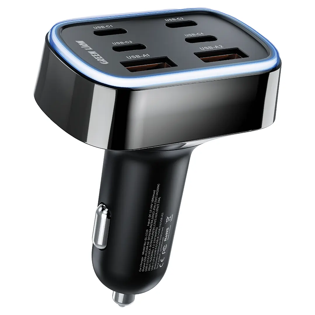 Green Lion High Drive Car Charger Black