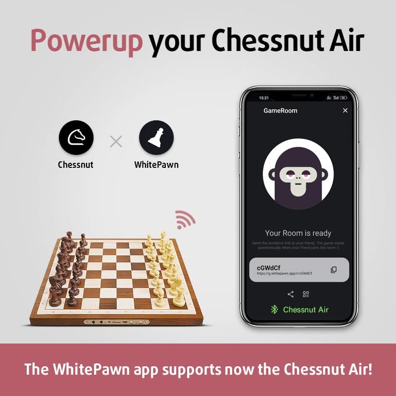 رقعة شطرنج ذكية خشب تشيسنات مع اضاءة ليد Chessnut Air Plus Electronic Chess Set