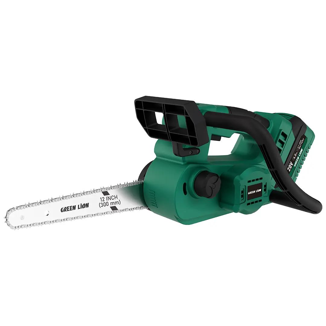 Green Lion GES-12 Cordless Electric Chainsaw 12''Bar 20 V 4.0 Ah Battery