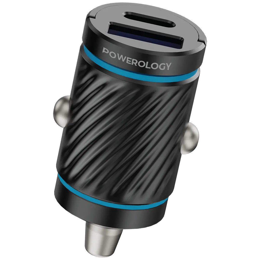 Powerology Pico Dual Port Car Charger Black