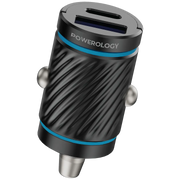 Powerology Pico Dual Port Car Charger Black