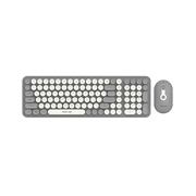 Green Lion Gkm 300 Wireless Keyboard Mouse Grey