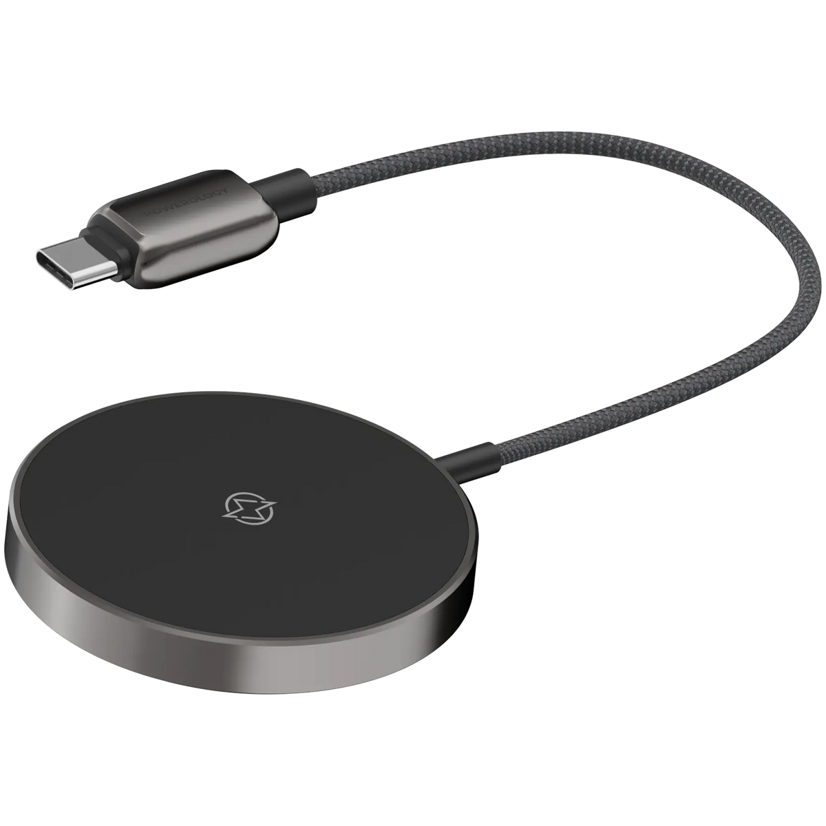Powerology Zinco Series Wireless Charging Pad Dark Gray