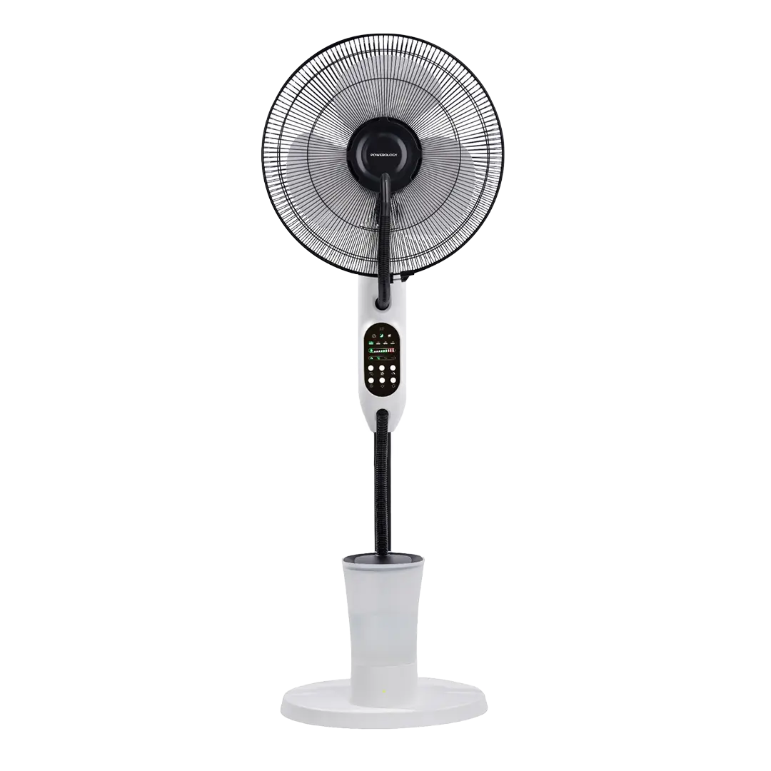Powerology Tilt Oscillating Fan Mist Spray Humidifier Black