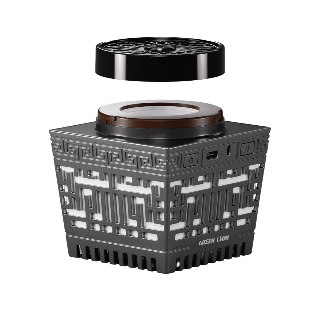 Green Lion Moon Bakhour Quran Speaker Black